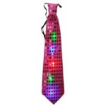 corbata con luz led rosa