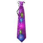 corbata con luz led violeta