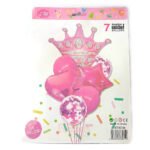 globos corona set rosa (1)