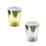 vaso polipapel dorado y plata